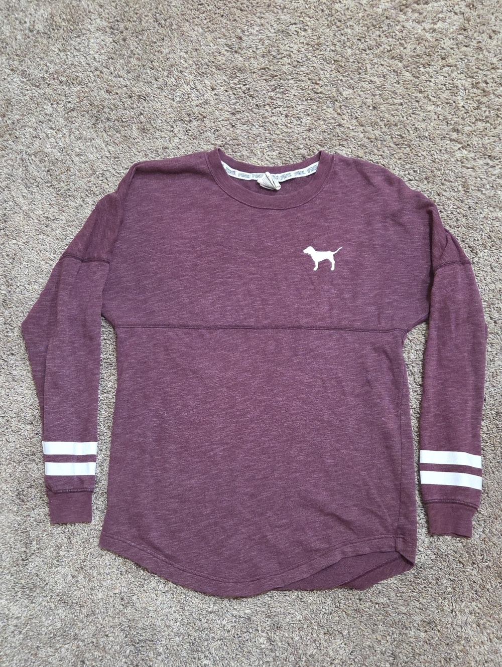 Victoria's Secret Women's Long Sleeve Tee with Dog Logo Size XS